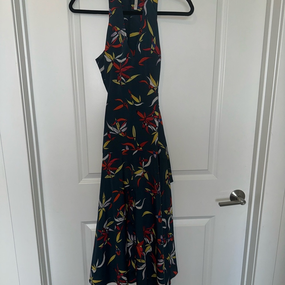 RACHEL Rachel Roy Red and Yellow Halter Sundress Midi